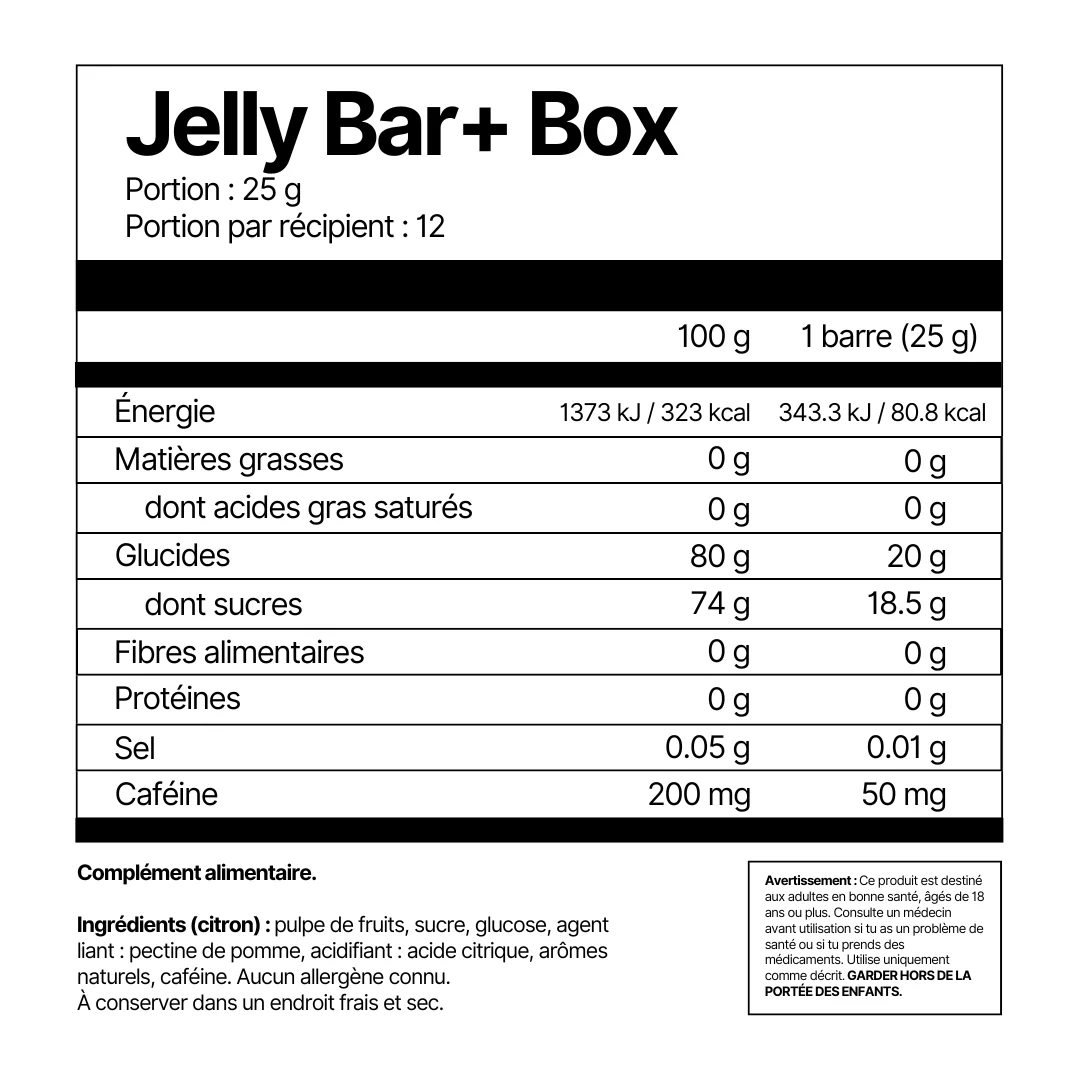 2:1 Jelly Bar+ (avec caféine) - Image 2